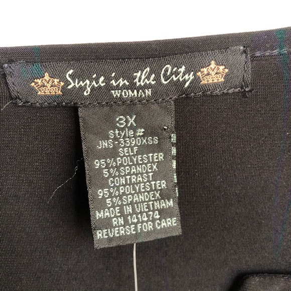 NWT woman’s top size 3X green & black - Picture 5 of 5